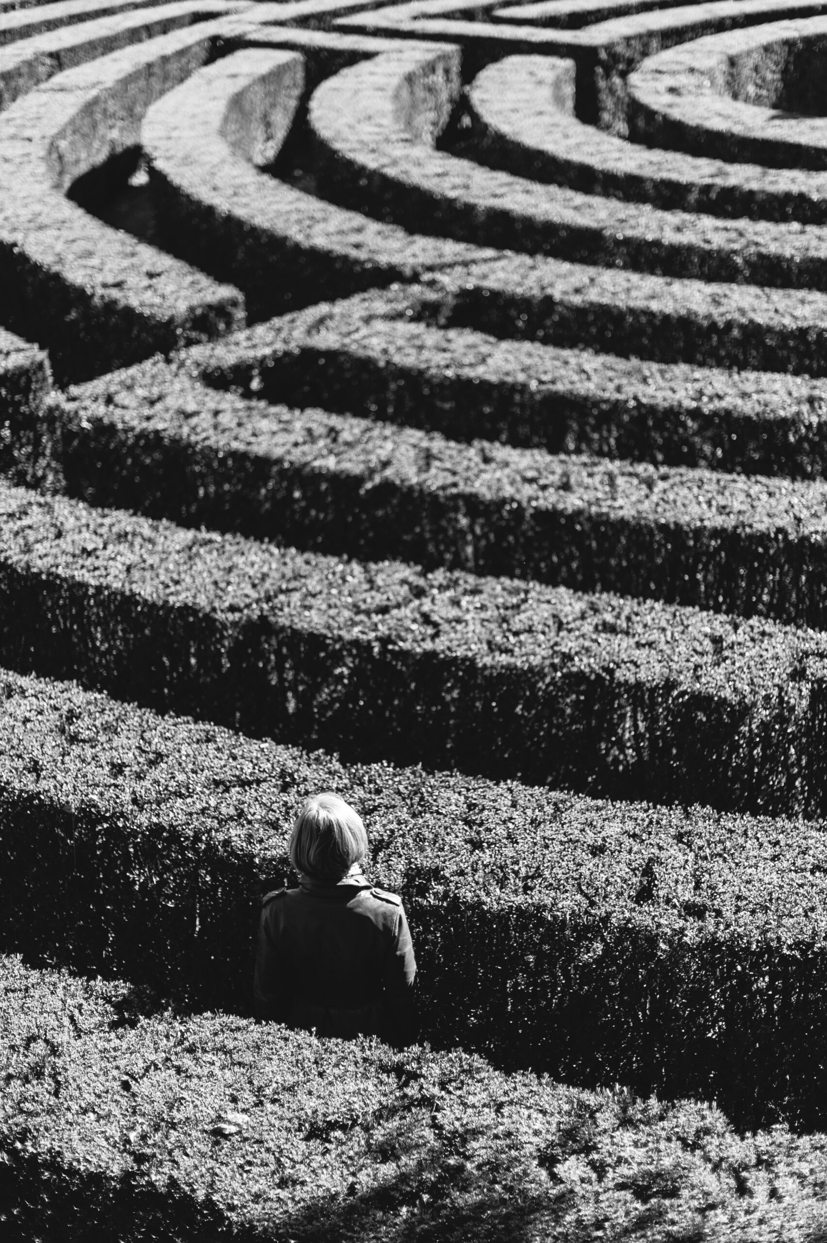 black and white labyrinth